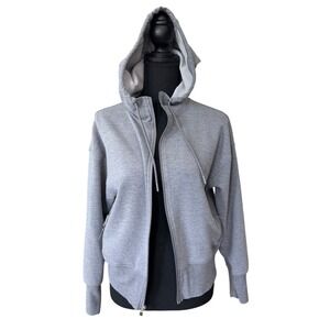 Old Navy Active Dynamic Fleece Full Zip Hoodie Womens S Gray‎ Athleisure Sporty